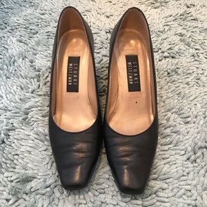 Stuart Weitzman black block heel square toe pumps - size 7